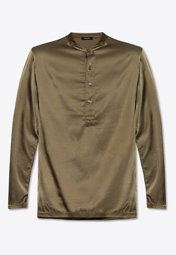 Tom Ford Henley Long-Sleeved Pajama Top T4H161010 0-309