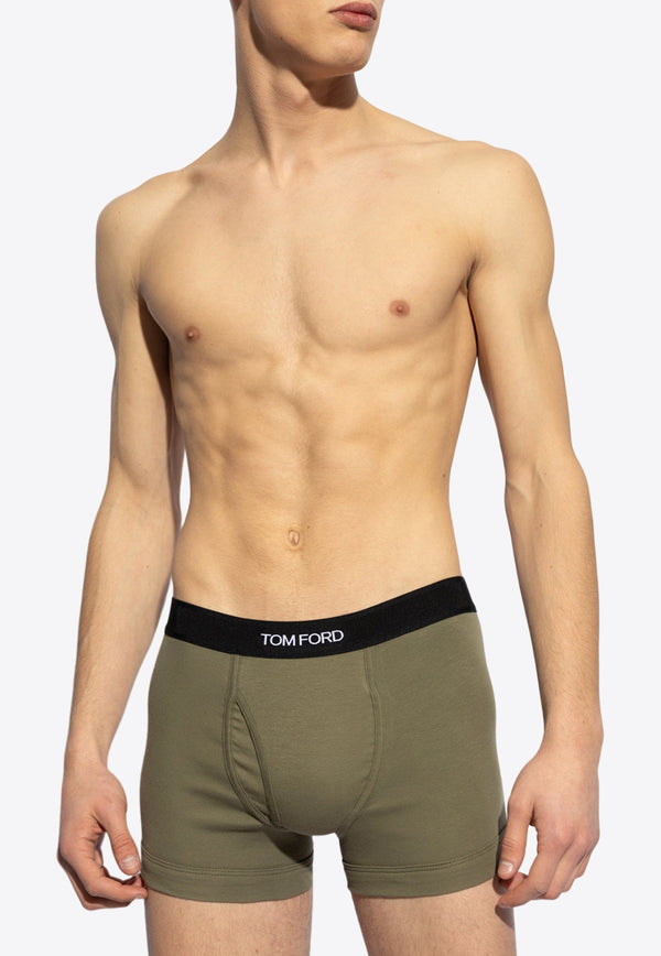 Tom Ford Logo Waistband Boxers Green T4LC31040 0-309
