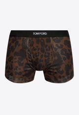 Tom Ford Leopard Print Boxer Briefs Brown T4LC31110 0-208