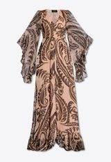 Etro Angkor Print Silk Maxi Dress Beige WRHA0146 99SA1C5-X0870