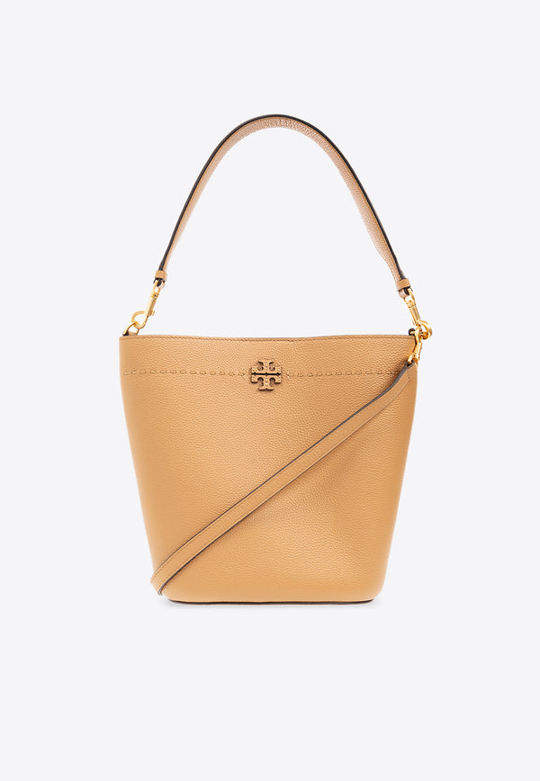 Tory Burch McGraw Bucket Bag in Pebbled Leather Beige 143544 0-227