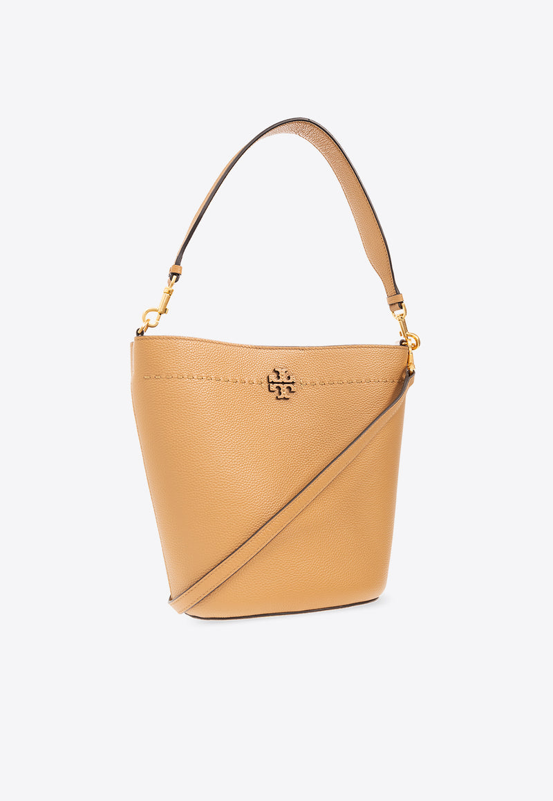 Tory Burch McGraw Bucket Bag in Pebbled Leather Beige 143544 0-227