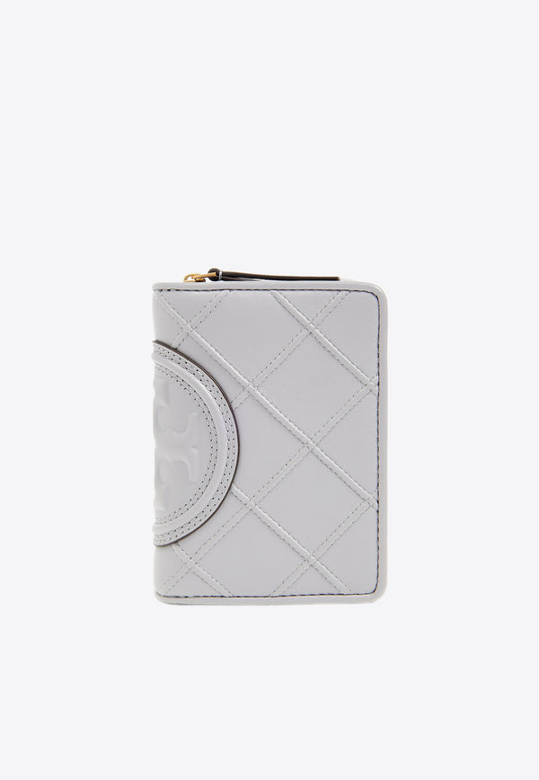 Tory Burch Fleming Zipped Leather Wallet Gray 143494 0-029