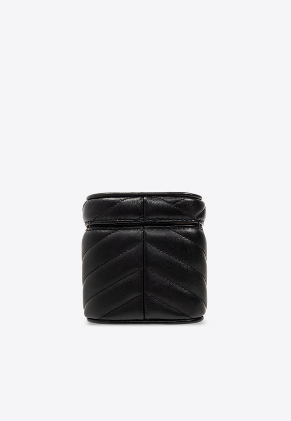 Tory Burch Mini Kira Quilted Leather Vanity Bag Black 146843 0-001