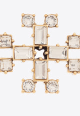 Tory Burch Crystal Stud Earrings Gold 150591 0-700