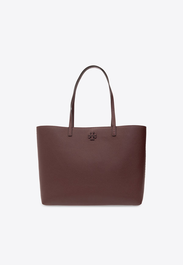 Tory Burch McGraw Leather Tote Bag Burgundy 152221 0-500