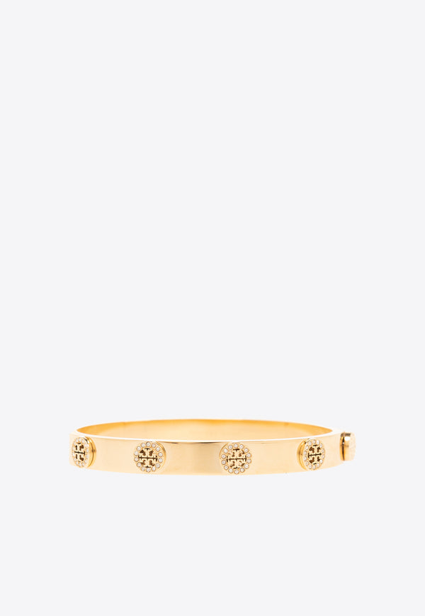 Tory Burch Miller Stud Paved Hinge Bracelet Gold 150555 0-783