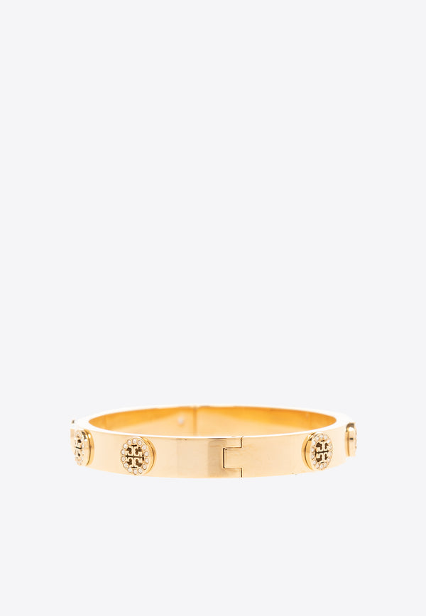 Tory Burch Miller Stud Paved Hinge Bracelet Gold 150555 0-783