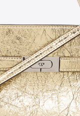 Tory Burch Petite Lee Radziwill Metallic Shoulder Bag Gold 152442 0-701