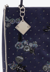 Tory Burch Mini Midnight Embellished Tote Bag  Navy 152419 0-405