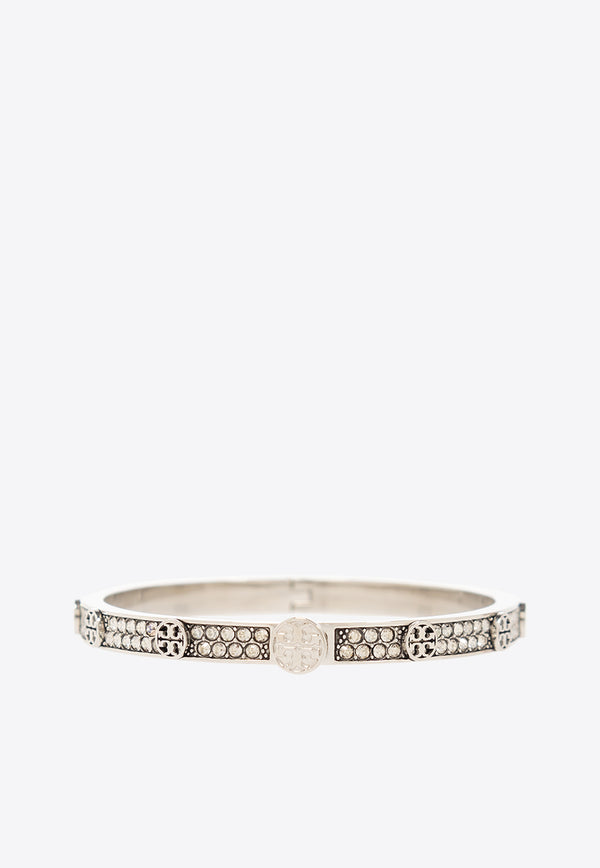 Tory Burch Miller Studded Logo Bracelet Silver 153686 0-042