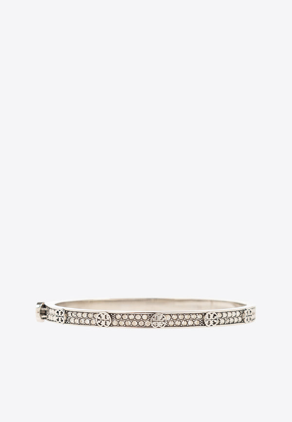 Tory Burch Miller Studded Logo Bracelet Silver 153686 0-042