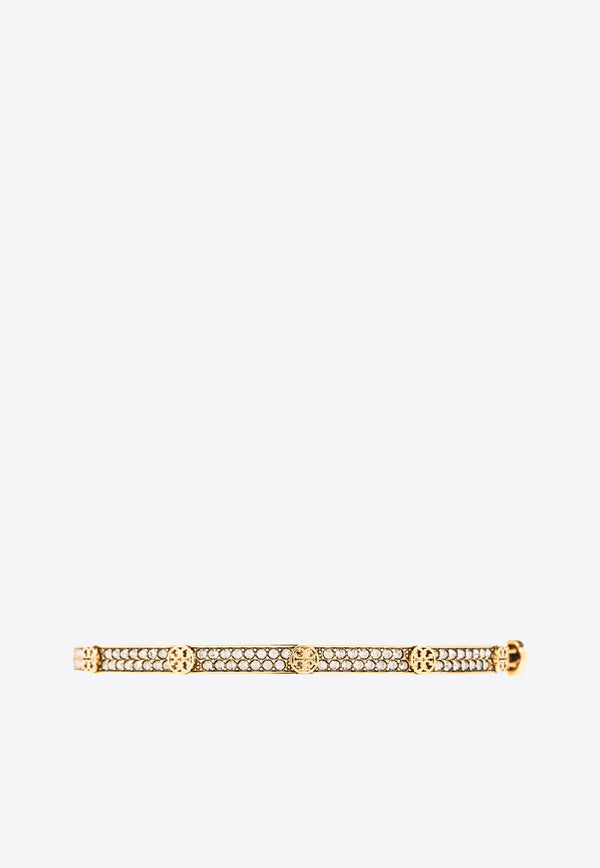 Tory Burch Miller Studded Logo Bracelet Gold 153686 0-783