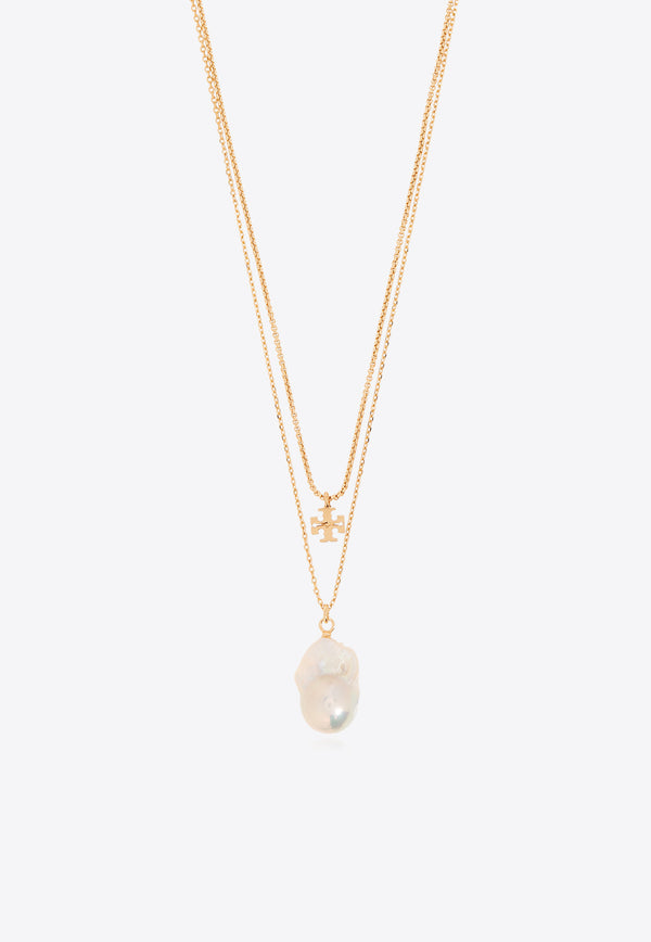 Tory Burch Pearl-Pendant Layered Necklace Gold 153670 0-700