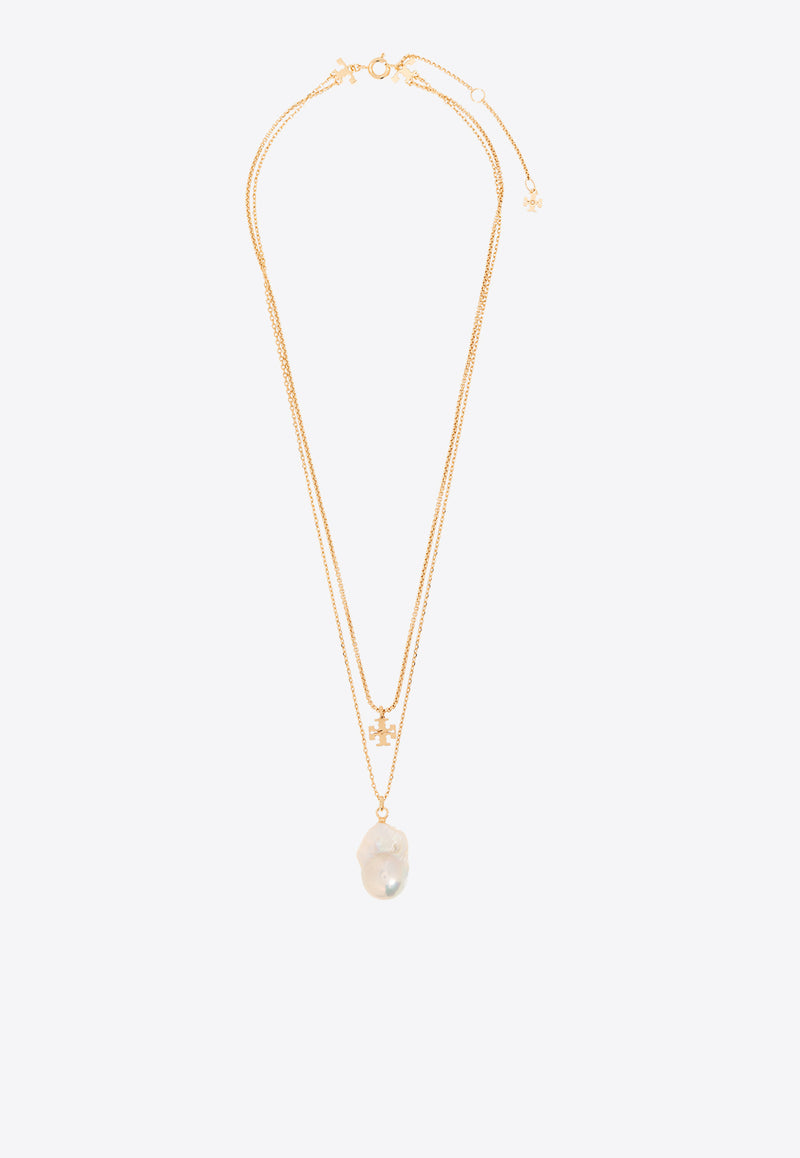 Tory Burch Pearl-Pendant Layered Necklace Gold 153670 0-700