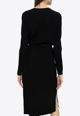 Tory Burch Patterned Sweater Dress Black 153977 0-968
