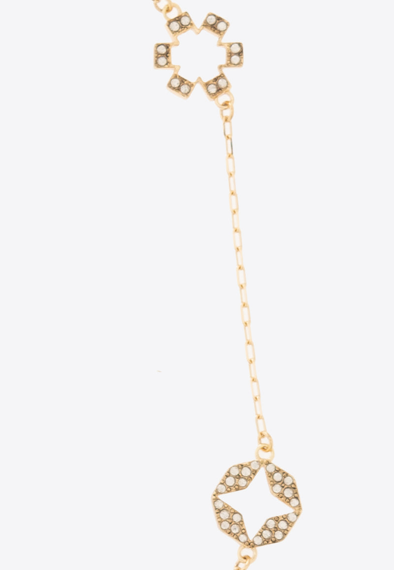 Tory Burch Kira Clover Crystal Necklace Gold 153712 0-700