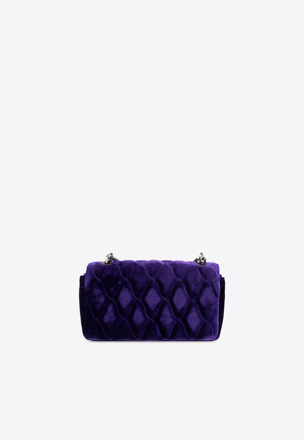 Tory Burch Mini Kira Velvet Shoulder Bag Purple 154254 0-500