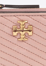 Tory Burch Kira Moto Quilted Zip Wallet Pink 155894 0-651