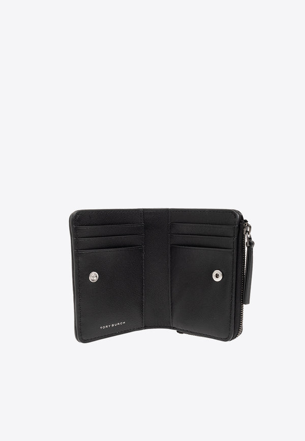 Tory Burch Kira Moto Quilted Zip Wallet Black 156005 0-001