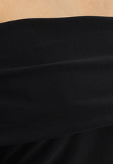 Tory Burch Off-Shoulder Draped Midi Dress Black 156994 0-001