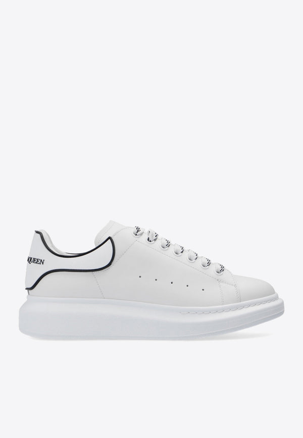 Alexander McQueen Oversized Leather Low-Top Sneakers White 625156 WHXMT-9074