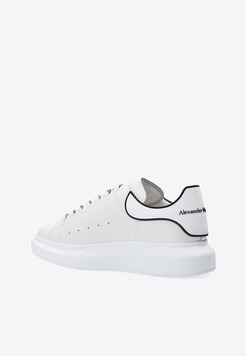 Alexander McQueen Oversized Leather Low-Top Sneakers White 625156 WHXMT-9074