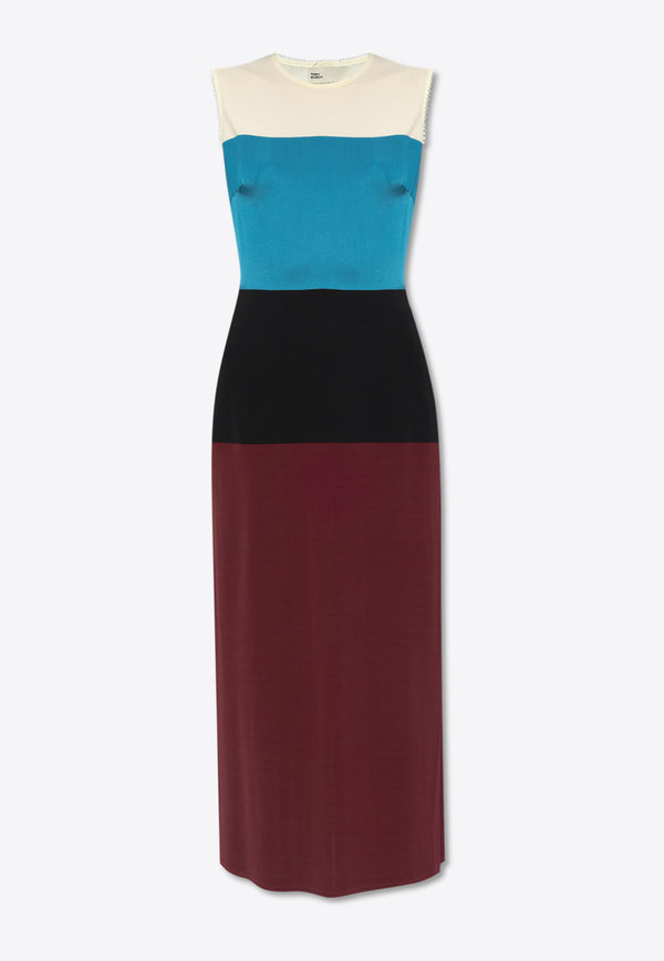 Tory Burch Colorblocked Sleeveless Midi Dress Multicolor 157477 0-001