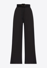 Zimmermann Belted Wide-Leg Silk Pants Black 2151PRMAT 0-BLK