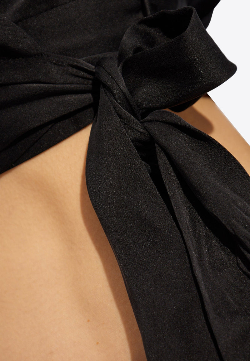 Zimmermann Silk Wrap Top Black 4913TRMAT 0-BLK