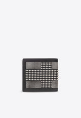 Alexander McQueen Bi-Fold Studded Leather Wallet Black 602137 1AAQ2-1000