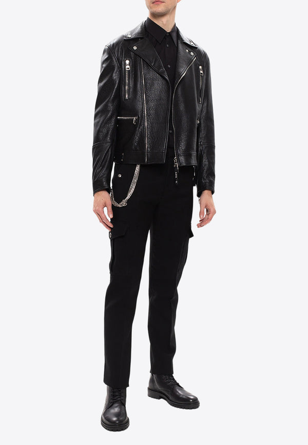 Alexander McQueen Harness Long-Sleeved Shirt Black 624753 QPN44-1000