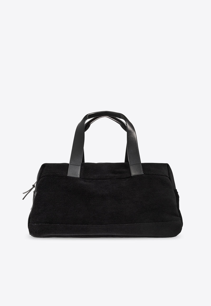 Saint Laurent Large Signature Logo Duffle Bag Black 594400 FACGA-1070