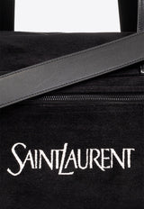 Saint Laurent Large Signature Logo Duffle Bag Black 594400 FACGA-1070