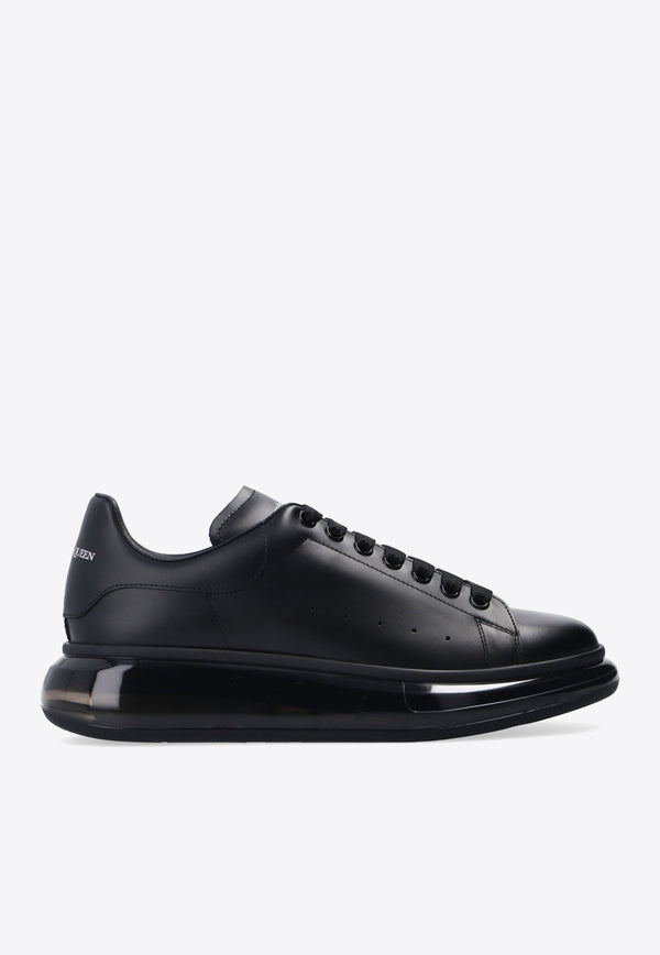 Alexander McQueen Oversized Leather Low-Top Sneakers Black 604232 WHX98-1000