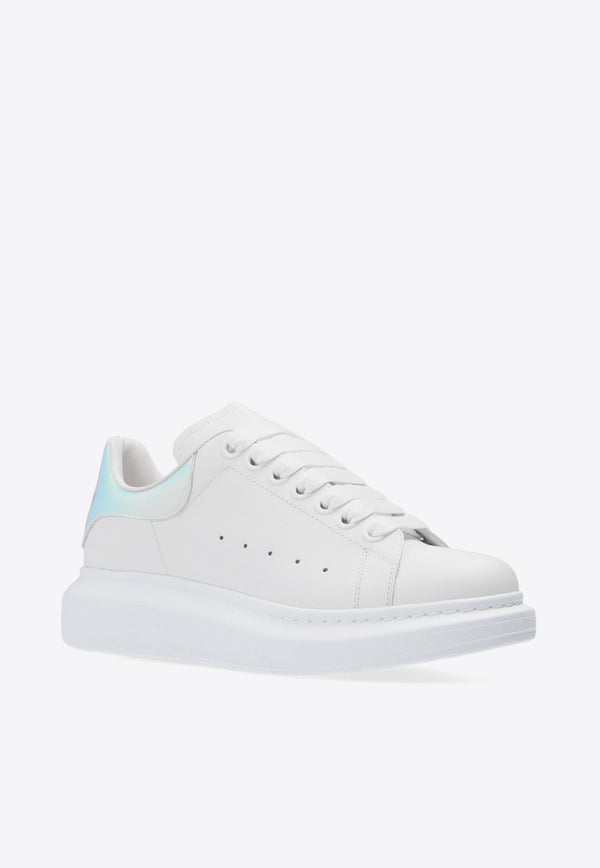 Alexander McQueen Oversized Leather Low-Top Sneakers White 561726 WHVI5-9375