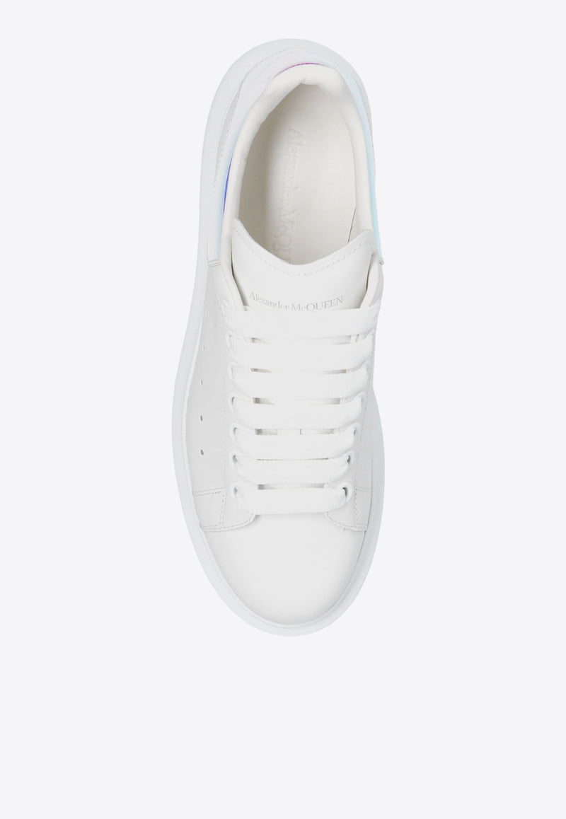 Alexander McQueen Oversized Leather Low-Top Sneakers White 561726 WHVI5-9375