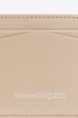 Alexander McQueen Skull Appliqué Leather Cardholder Beige 632038 1AAPE-2630