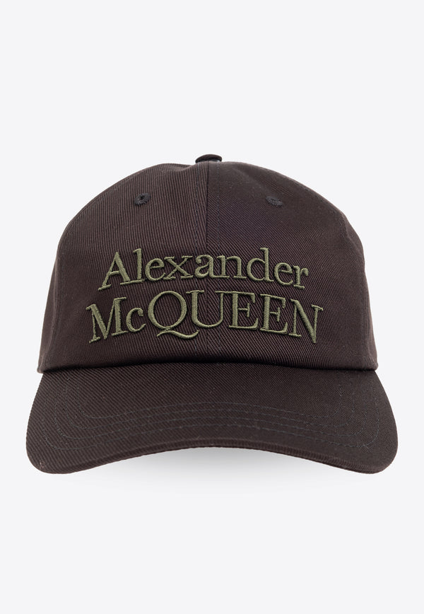 Alexander McQueen Logo Embroidered Baseball Cap Black 688658 4105Q-1066