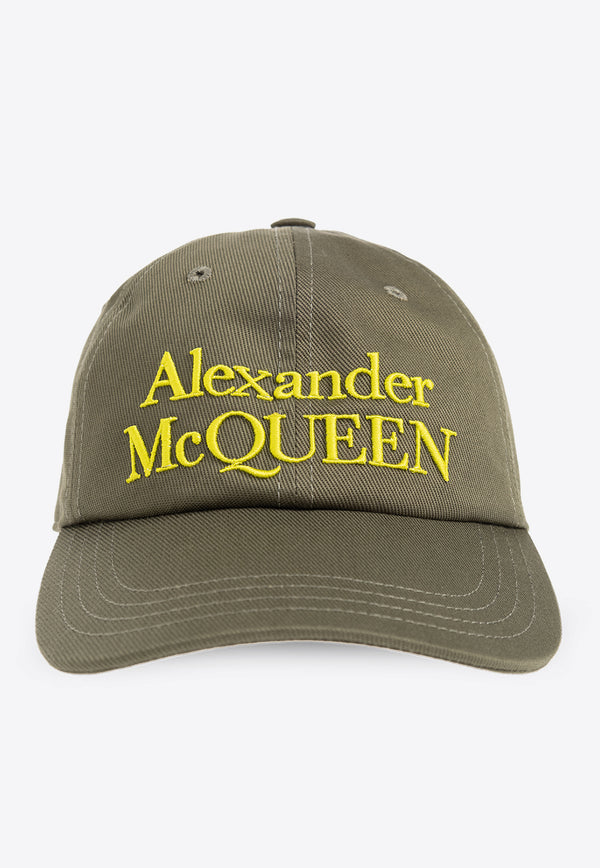 Alexander McQueen Logo Embroidered Baseball Cap Green 688658 4105Q-2967