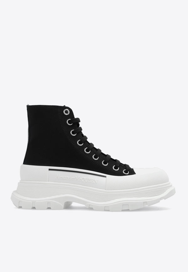 Alexander McQueen Tread Slick High-Top Sneakers Black 697080 W4MV2-1070