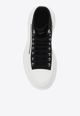 Alexander McQueen Tread Slick High-Top Sneakers Black 697080 W4MV2-1070