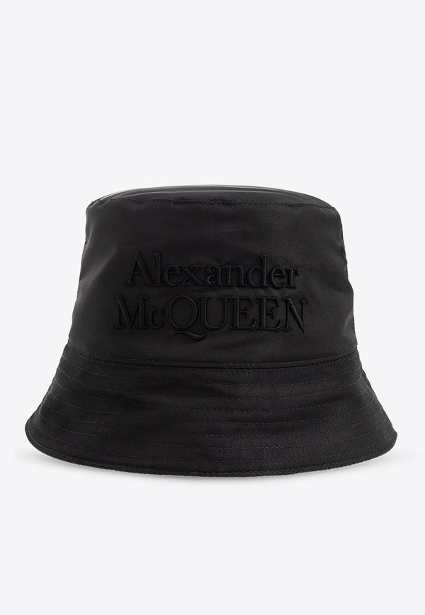 Alexander McQueen Logo Embroidered Reversible Bucket Hat Green 775795 4404Q-2960