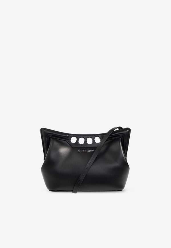 Alexander McQueen The Mini Peak Shoulder Bag Black 775908 1BLLI-1000