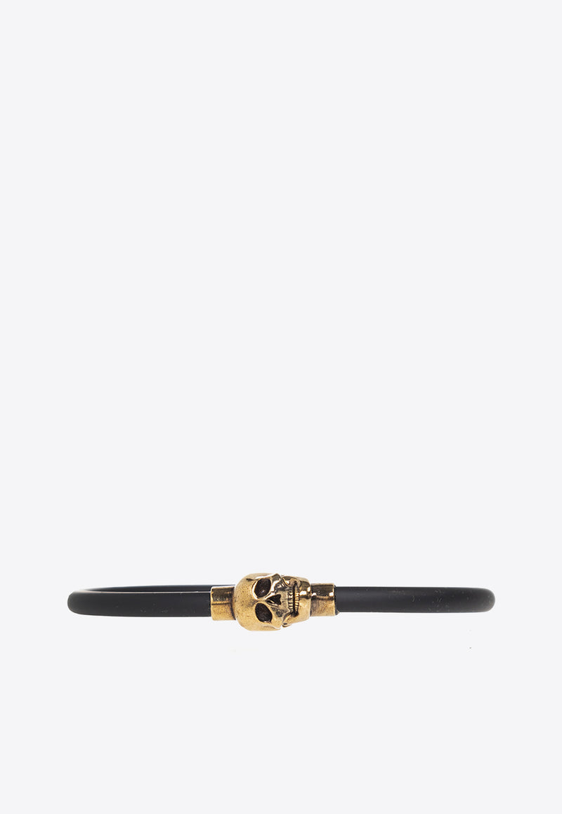 Alexander McQueen Skull Charm Slip-On Bracelet Black 705846 1AAIL-8565