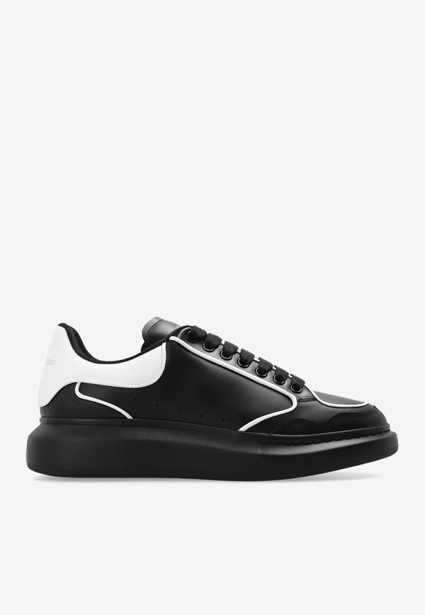 Alexander McQueen Oversized Leather Sneakers Black 777300 WHJE5-1070