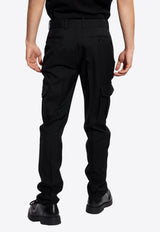 Alexander McQueen Straight-Leg Wool Cargo Pants Black 774166 QUAAC-1000