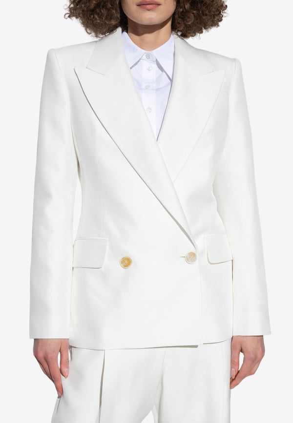 Alexander McQueen Double-Breasted Buttoned Blazer White 768488 QEAE5-9000