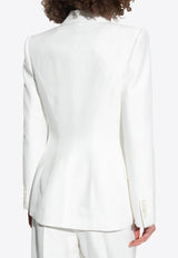 Alexander McQueen Double-Breasted Buttoned Blazer White 768488 QEAE5-9000