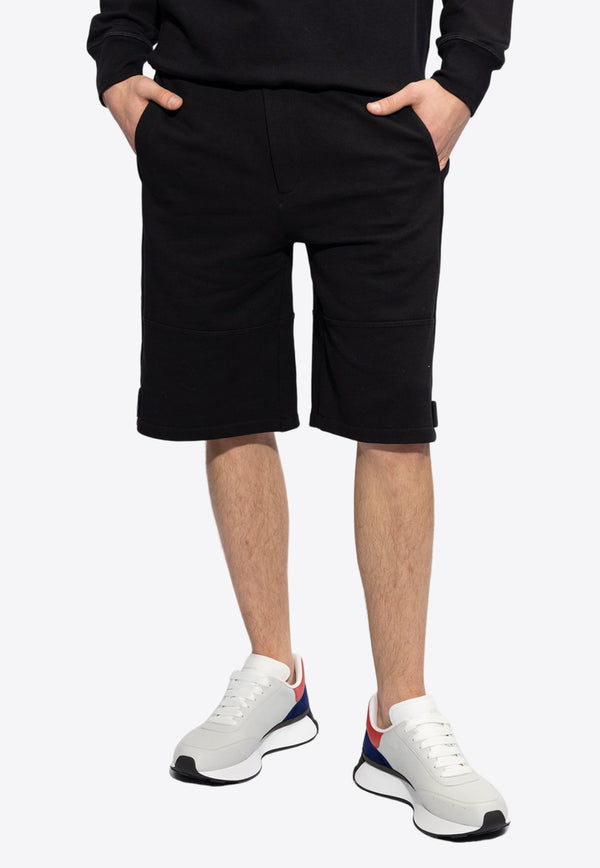 Alexander McQueen Seal Logo Track Shorts Black 766094 QXAAC-1000